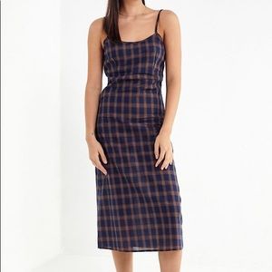 NWT Urban Outfitters Plaid Midi Dress